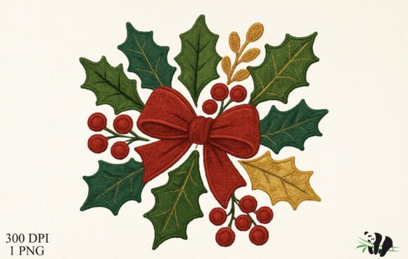 Faux Embroidery Christmas Holly: A Designer’s Review
