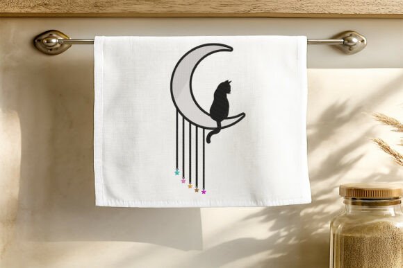 Moon Cat Embroidery Design Review for Handmade Gifts
