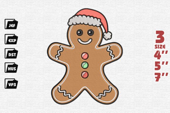 Review: Christmas Gingerbread Man in Santa Hat Design
