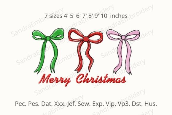 Review: Coquette Christmas Bow Embroidery Design
