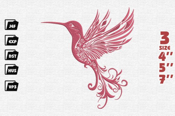 Review: Elegant Pink Filigree Hummingbird Design