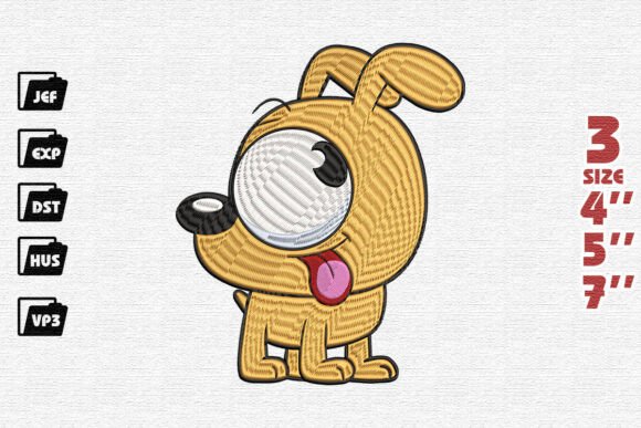 Review: Goofy Cartoon Dog Embroidery Design for Craft Fairs