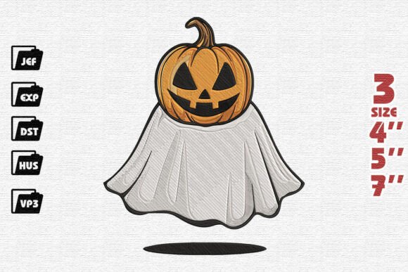 Review: Jack-o -lantern Ghost Halloween Embroidery Design