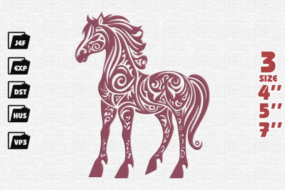 Review: Ornate Tribal Horse Embroidery in Mauve