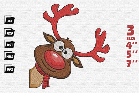 Review: Smiling Peeking Reindeer Christmas Design