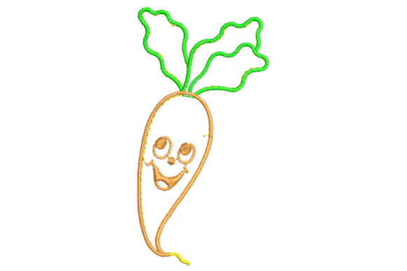 Reviewing the Cartoon Carrot Embroidery Design