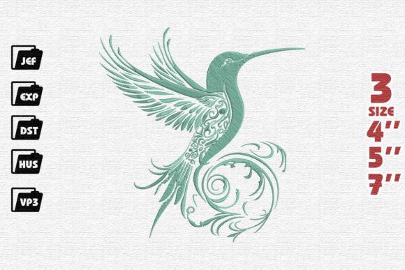 Reviewing the Elegant Teal Filigree Hummingbird Design