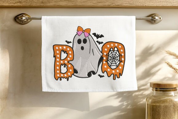 Reviewing the Halloween BOO Embroidery Design for Merch