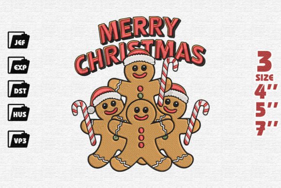 Reviewing the Merry Christmas Gingerbread Family Design